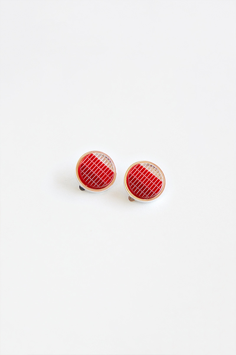 Red Blinker Earring