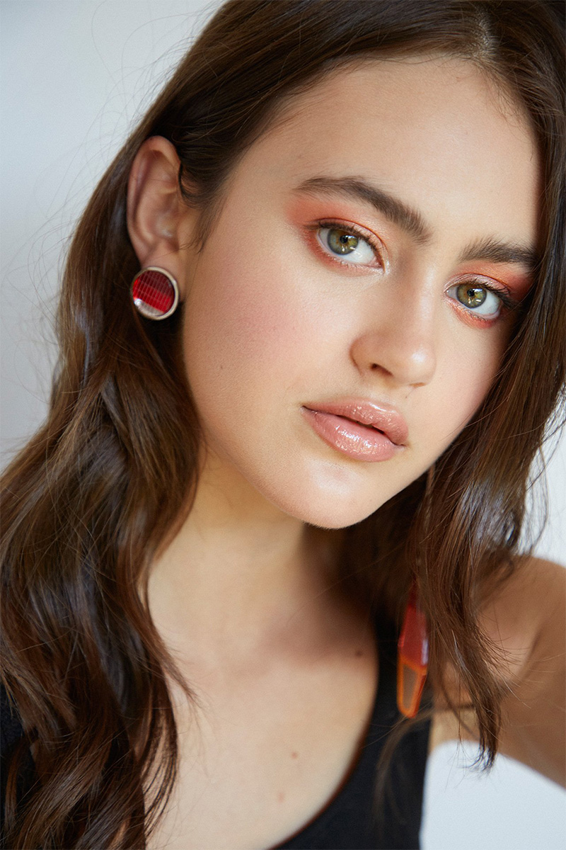 Red Blinker Earring